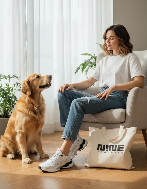 Nine Footwear Women's Aerion - Hands-Free Sneakers with Memory Foam 6