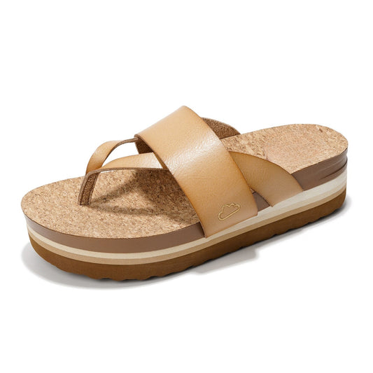 Women's | Vegan Leather Wedge Sandals | Memory Foam Insole | Lightweight | Non-Slip - Raft