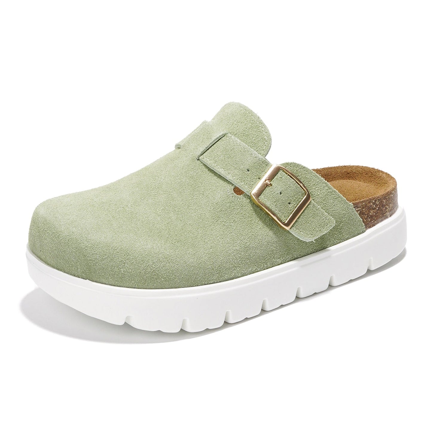 أحذية نسائية | قباقيب جلدية أصلية | بروجكت بلاش | خفيفة الوزن | مانعة للانزلاق - بنتون تشانكي