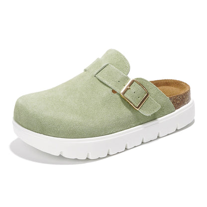 أحذية نسائية | قباقيب جلدية أصلية | بروجكت بلاش | خفيفة الوزن | مانعة للانزلاق - بنتون تشانكي