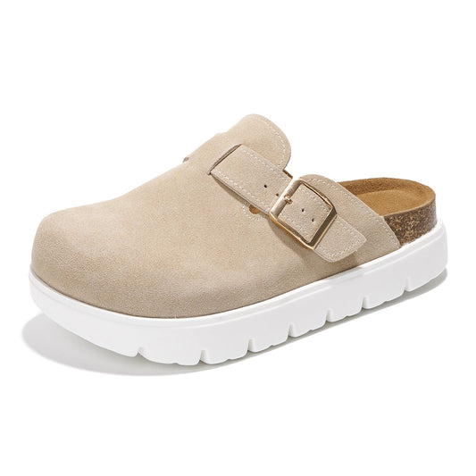 Women's | Genuine Leather Clogs | ProjectPlush | Lightweight | Non-Slip - Benton Chunky