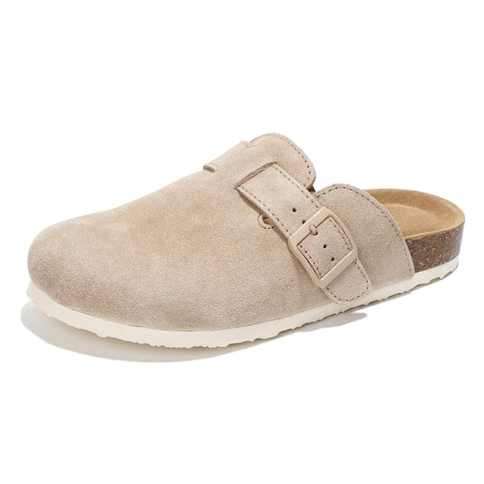 Women's | Genuine Suede Footbed Clogs | ProjectPlush | Lightweight | Non-Slip - Benton