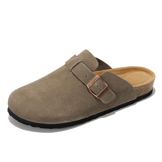 Men's Slippers | 100% Genuine Full Grain Leather | Memory Foam | Non-Slip | Brooklyn