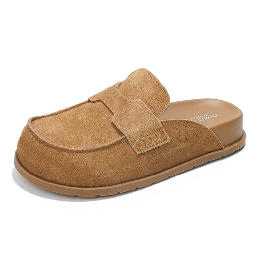 Women's | Genuine Suede Clogs | Memory Foam | Arch Support | Lightweight | Non-Slip - Foamy