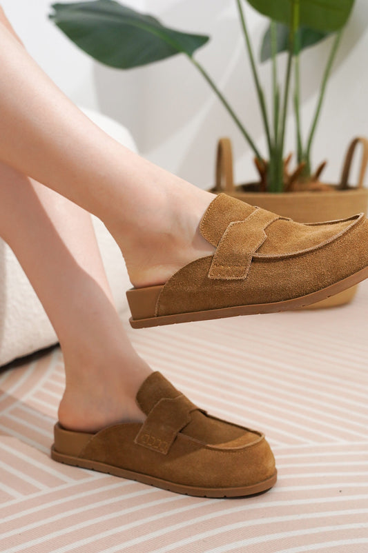 Women's | Genuine Suede Clogs | Memory Foam | Arch Support | Lightweight | Non-Slip - Foamy