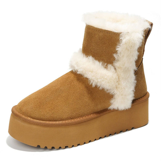 Women's | Genuine Suede Winter Boots | Memory Foam | Water-Resistant | Non-Slip - Furby