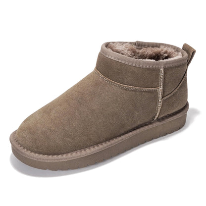 أحذية نسائية | بوت للكاحل من جلد الغزال الطبيعي 100% | مقاوم للماء | بروجكت بلاش | خفيف الوزن | مانع للانزلاق - هيبي