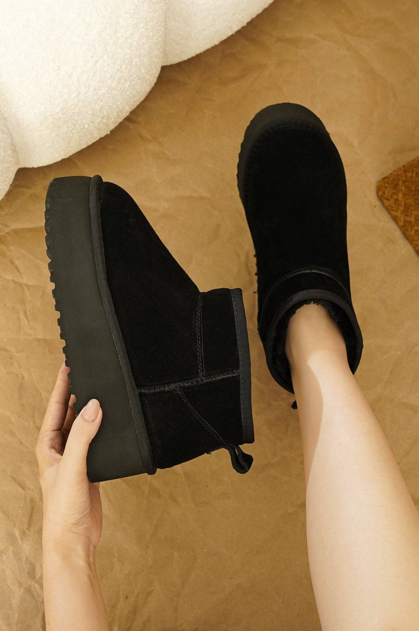 'Huggy' 100% Genuine Suede Leather Ankle Boots for Women | Memory Foam | Lightweight | Non-Slip