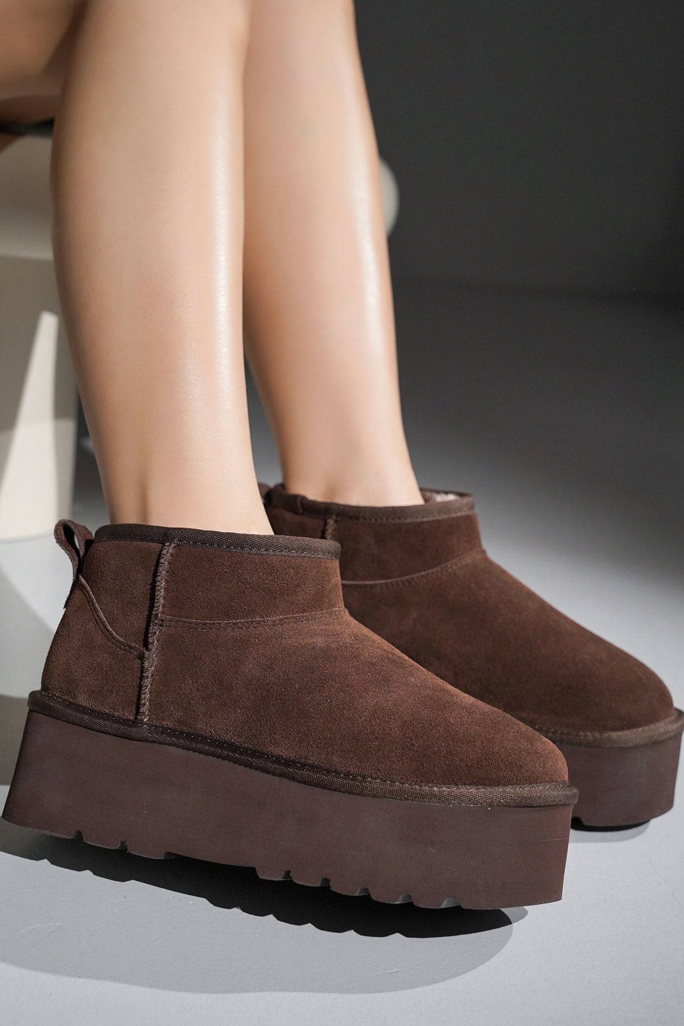 'Huggy' 100% Genuine Suede Leather Ankle Boots for Women | Memory Foam | Lightweight | Non-Slip