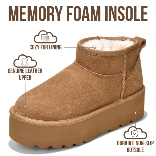 'Huggy' 100% Genuine Suede Leather Ankle Boots for Women | Memory Foam | Lightweight | Non-Slip