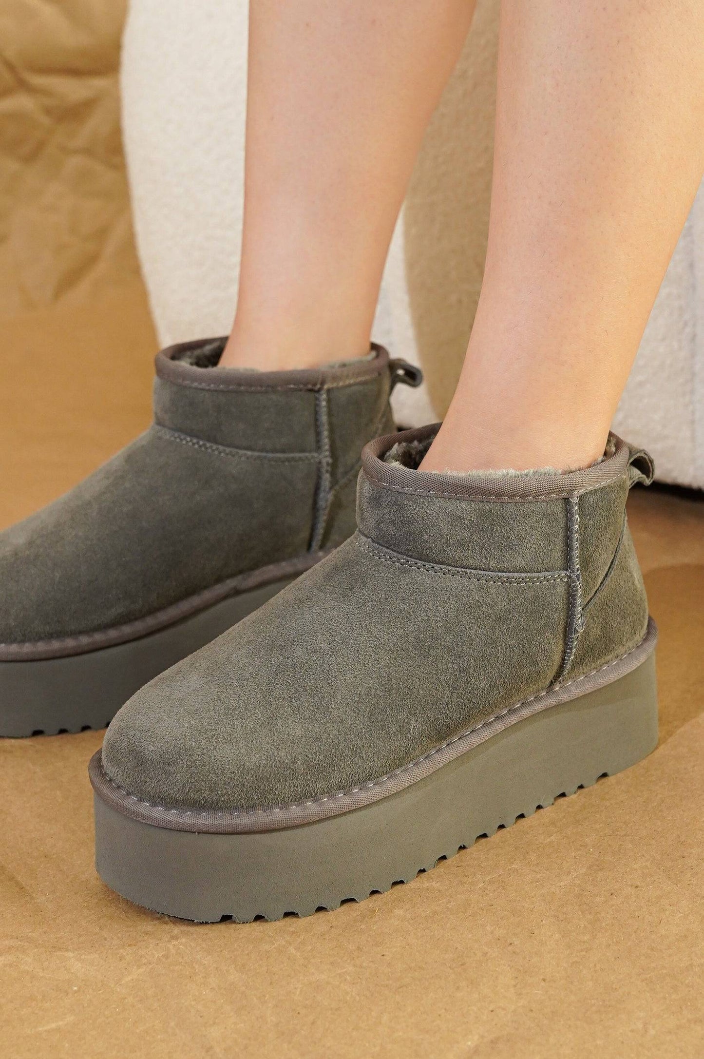 'Huggy' 100% Genuine Suede Leather Ankle Boots for Women | Memory Foam | Lightweight | Non-Slip