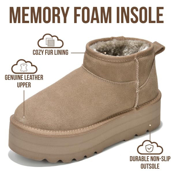 'Huggy' 100% Genuine Suede Leather Ankle Boots for Women | Memory Foam | Lightweight | Non-Slip