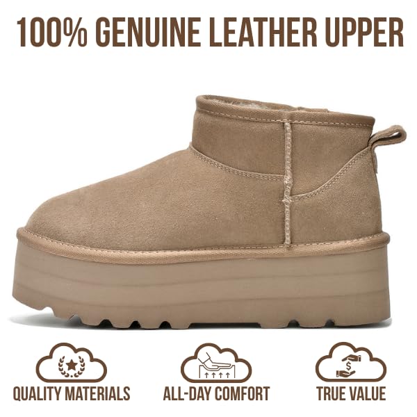 'Huggy' 100% Genuine Suede Leather Ankle Boots for Women | Memory Foam | Lightweight | Non-Slip
