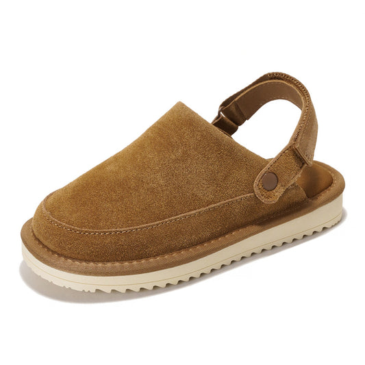 Kids | Genuine Suede Clogs with Back strap | Lightweight | Non-Slip - Little Goldstar