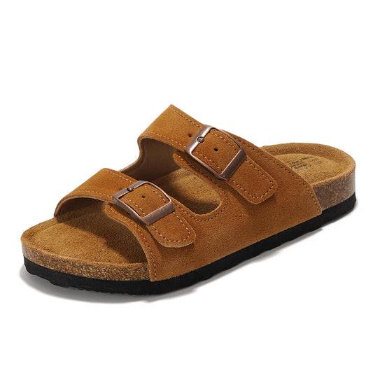 Kids | Genuine Leather Slides for Kids | Water Resistant | Lightweight | Non-Slip - Little Venita