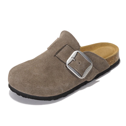 أحذية نسائية | قباقيب جلدية أصلية | إسفنج ميموري فوم | خفيفة الوزن | مانعة للانزلاق - مانشستر