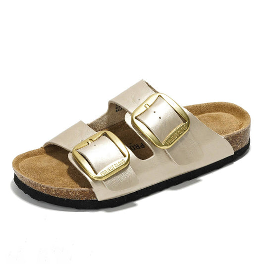 Women's | 100% Genuine Leather Women Flat Sandals | ProjectPlush | Lightweight | Non-Slip - Santorini