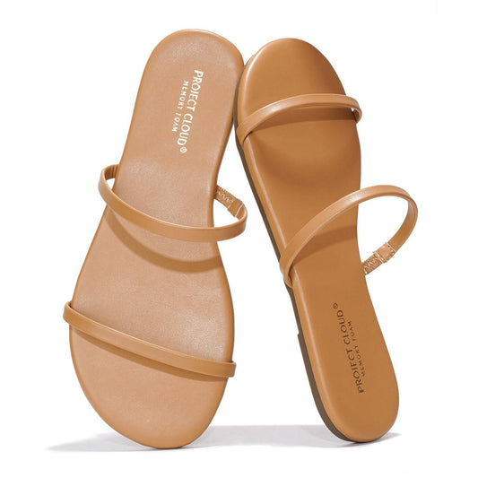 Women's | Flip Flops for Women | Vegan Leather | Memory Foam | Non-Slip - Transition